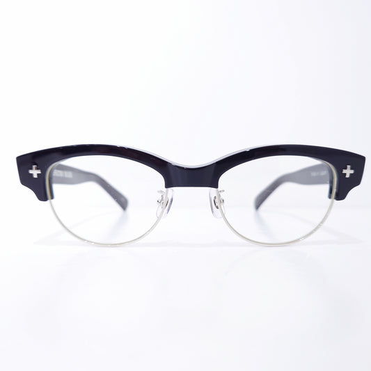 EFFECTOR BALLAD BK セルブロー ソフトフォックス型メガネ 正面 日本製